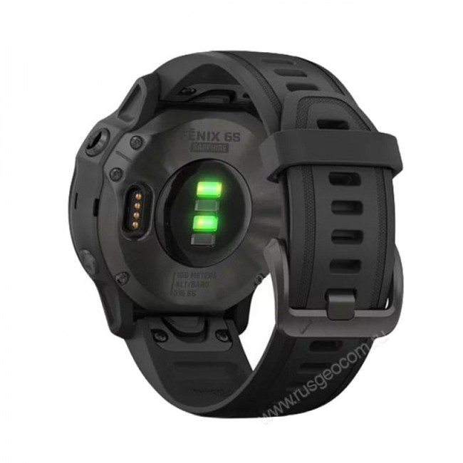 Часы Garmin Fenix 6S Sapphire серый DLC с черным ремешком Часы Garmin Fenix 6S Sapphire серый DLC с черным ремешком