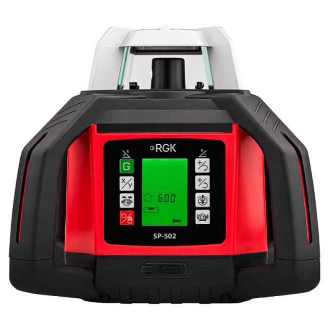 Комплект: ротационный нивелир RGK SP-502 + миллиметровый приёмник излучения RGK LD-88