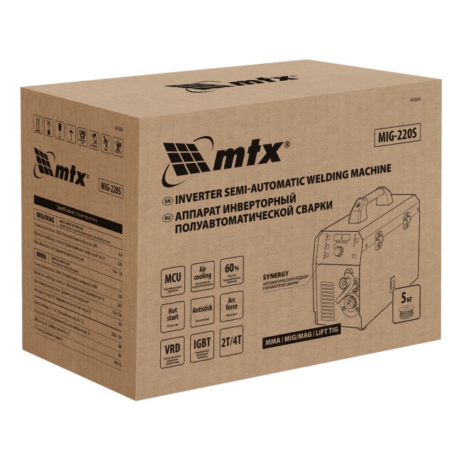 Аппарат инверторный полуавтоматической cварки MIG-220S MTX
