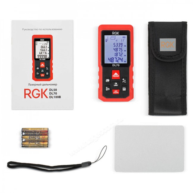 Лазерный дальномер RGK DL70 (с поверкой) Лазерный дальномер RGK DL70 (с поверкой)