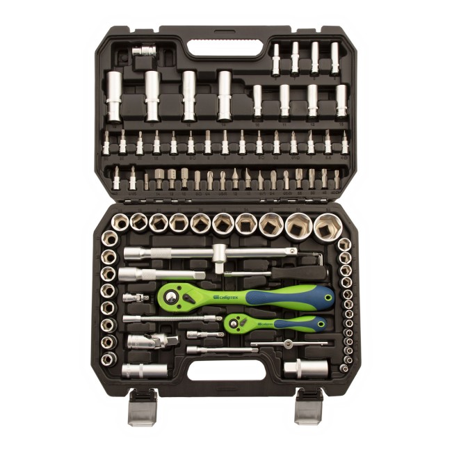 Набор инструментов 1/2", 1/4" CrV 94 предмета Сибртех Набор инструментов 1/2", 1/4" CrV 94 предмета Сибртех