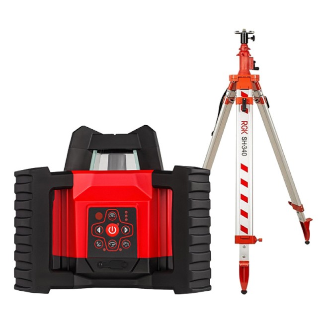 Комплект: ротационный нивелир RGK SP-312 + элевационный штатив RGK SH-340 Комплект: ротационный нивелир RGK SP-312 + элевационный штатив RGK SH-340