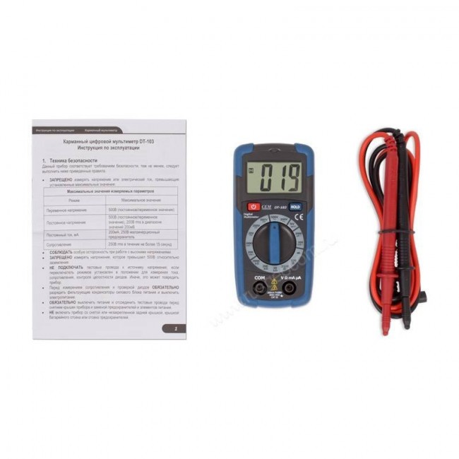 Малогабаритный мультиметр CEM DT-103 Малогабаритный мультиметр CEM DT-103