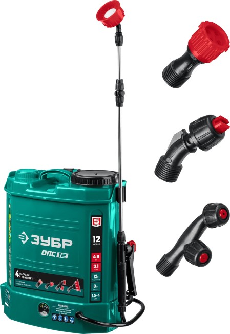 Аккумуляторный опрыскиватель ОПС-12 ЗУБР 12 л
