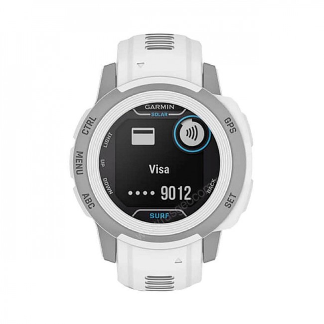 Часы Garmin Instinct 2s Solar Surf белый с серебристым безелем