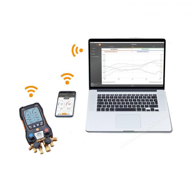 Цифровой манометрический коллектор Testo 557s комплект 2 в кейсе c шлангами
