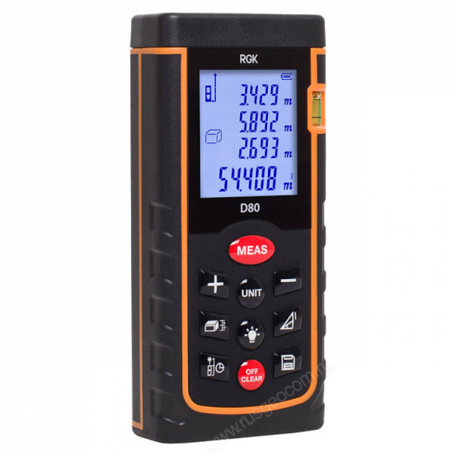 Лазерный дальномер RGK D80 (с поверкой)