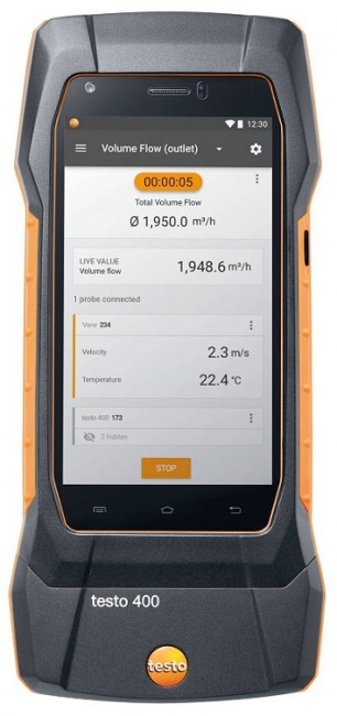 Комплект Testo 400 для вентиляции с зондом-крыльчаткой 16 мм