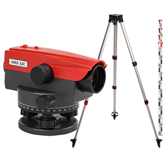 Комплект оптический нивелир AMO 32C + штатив RGK S2-N + рейка AMO S45 Комплект оптический нивелир AMO 32C + штатив RGK S2-N + рейка AMO S45