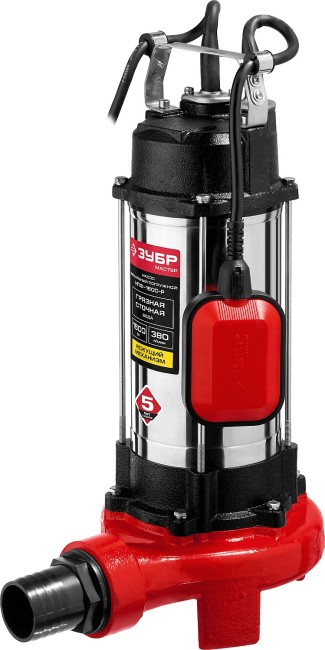 Фекальный насос с режущим механизмом НПФ-1500-Р ЗУБР 1500 Вт