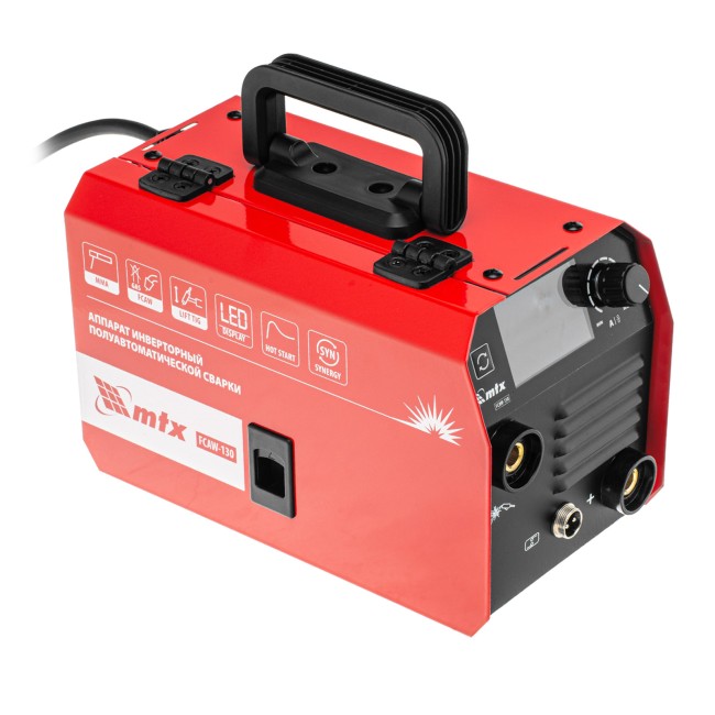 Аппарат инвертор. полуавтомат. cварки FCAW-130, 130 А, ПВ 60% MTX Аппарат инвертор. полуавтомат. cварки FCAW-130, 130 А, ПВ 60% MTX