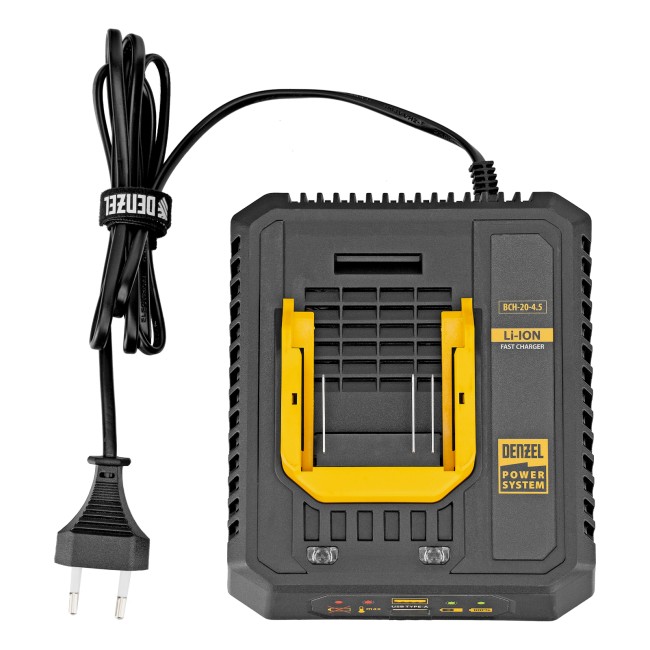 Устройство зарядное для аккумуляторов BCH-20-4.5, Li-Ion, 20 В Denzel Устройство зарядное для аккумуляторов BCH-20-4.5, Li-Ion, 20 В Denzel