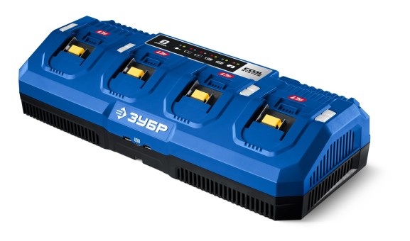 Зарядное устройство для LMS АКБ, TC-20-4 ЗУБР Turbo CHARGE, 20 В, 4 порта, 4 х 9 А Зарядное устройство для LMS АКБ, TC-20-4 ЗУБР Turbo CHARGE, 20 В, 4 порта, 4 х 9 А