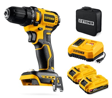 Дрель-шуруповерт CB-45-22 STEHER 20 В, 45 Н·м, 2 АКБ LMS (2 А·ч)