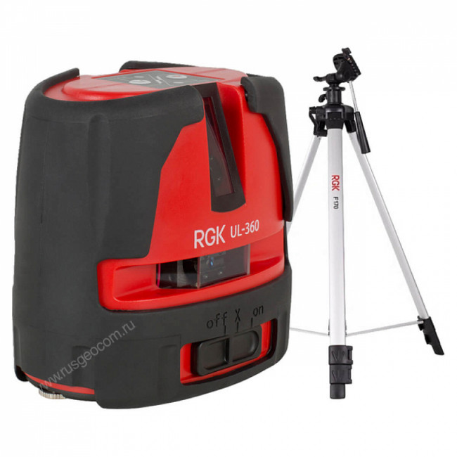 Комплект: лазерный уровень RGK UL-360 + штатив RGK F170 Комплект: лазерный уровень RGK UL-360 + штатив RGK F170